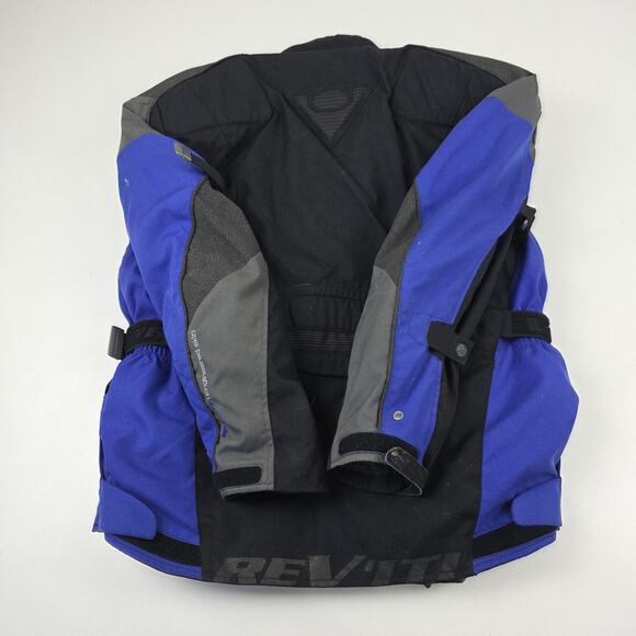 REV'IT! Motorcycle Jacket Mens Extra Large Black Blue Textile Adventure Touring - Picture 7 of 11